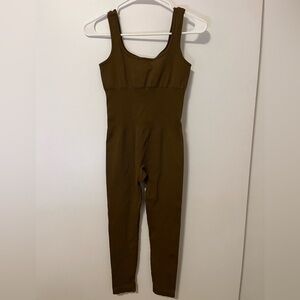Brown Sleeveless Jumpsuit